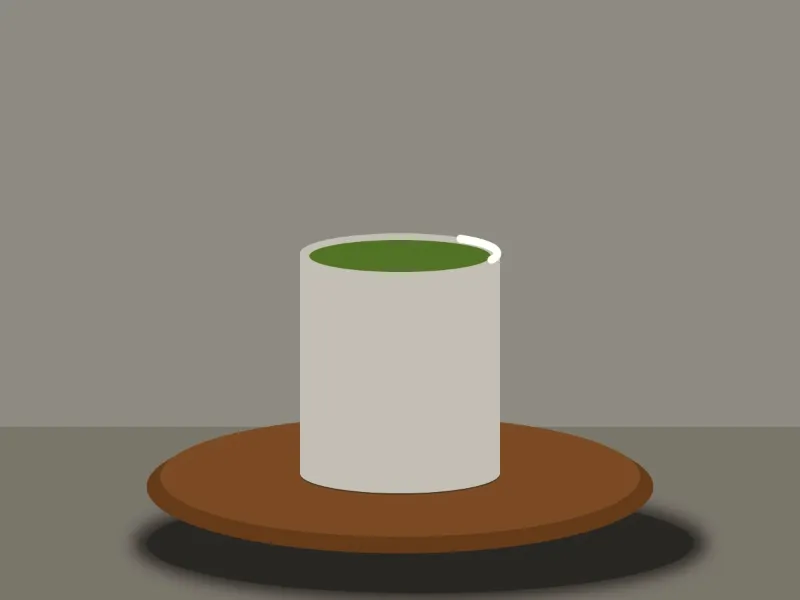 Exemple : éclaircir la photo sombre d’une tasse en céramique (+25, +10, +10) — Après