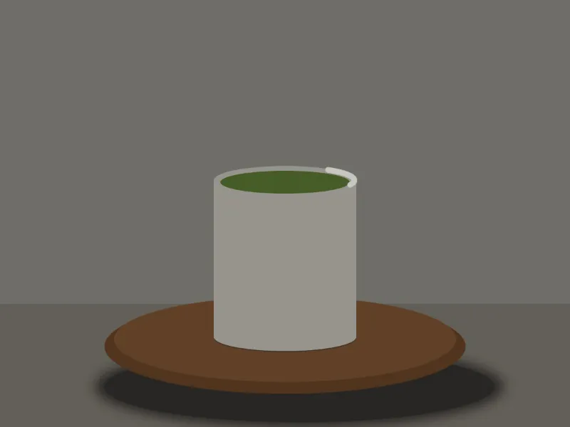 Exemple : éclaircir la photo sombre d’une tasse en céramique (+25, +10, +10) — Avant
