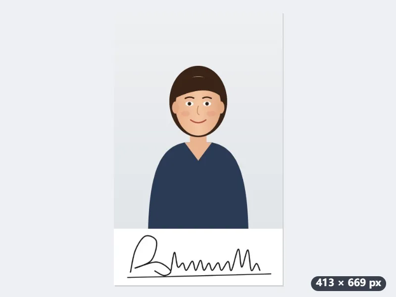 Example: a passport-size photo and a signature joined into one JPG for an exam form — After