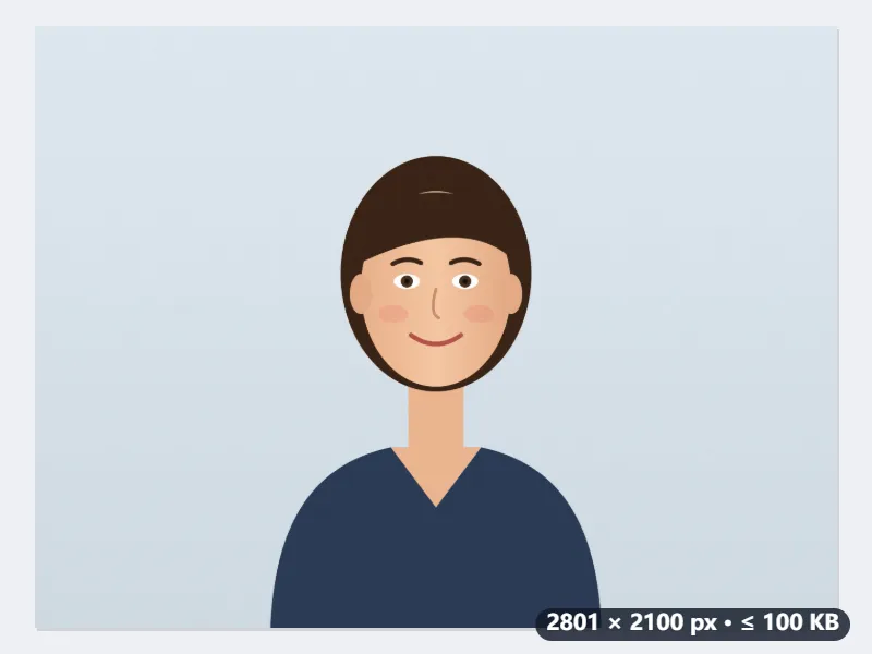 Example: a 4032 × 3024 phone photo brought under 100 KB for an application form — After