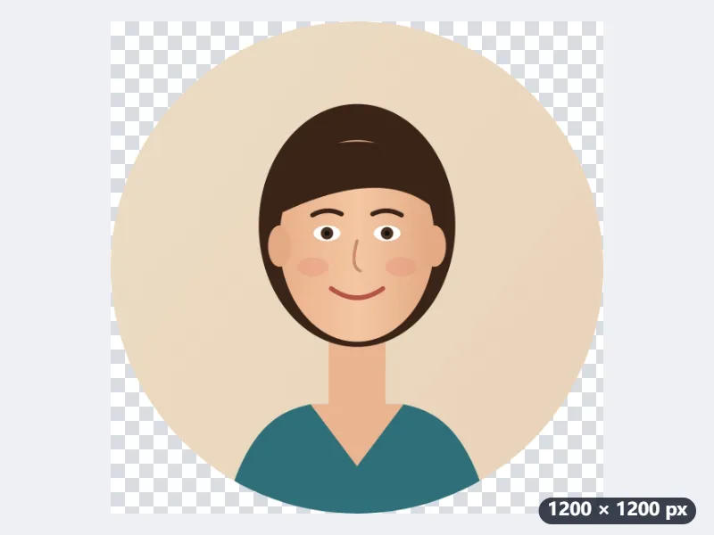 Example: a round 1200-pixel headshot for a webinar speaker slide — After