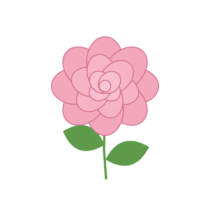 例：ぼたんの花のイラストを、幅10cmの転写用図案に — 処理前