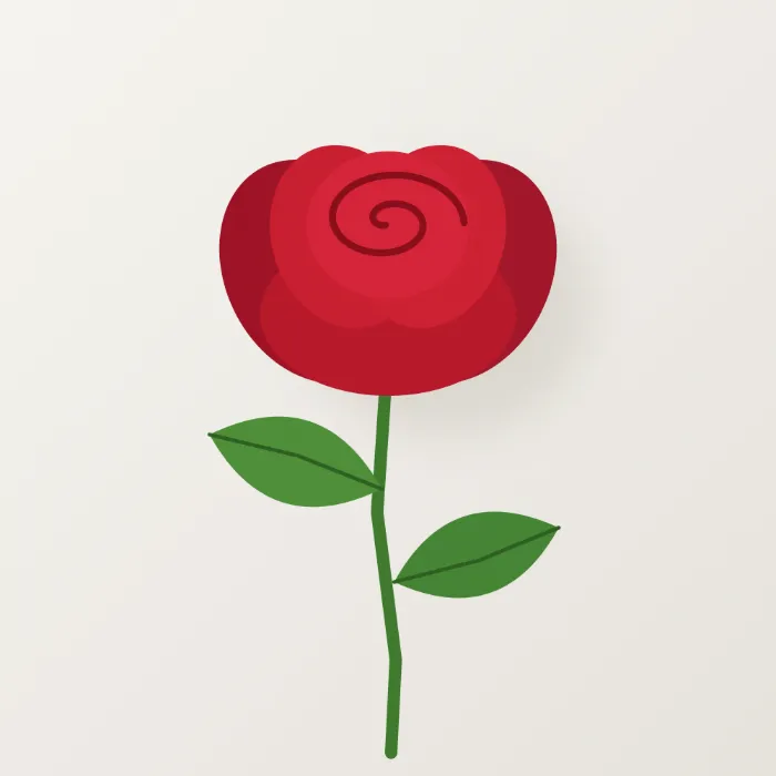 Eine Rose als Tattoo-Vorlage: Foto 2000 × 2000 Pixel, kräftige Tuschelinien — Vorher