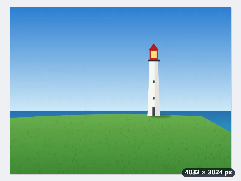 Example: removing a telephone wire and its pole from a lighthouse photo — After