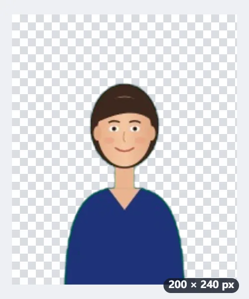 Exemple : un portrait sur fond vert d’incrustation détouré en PNG — Après