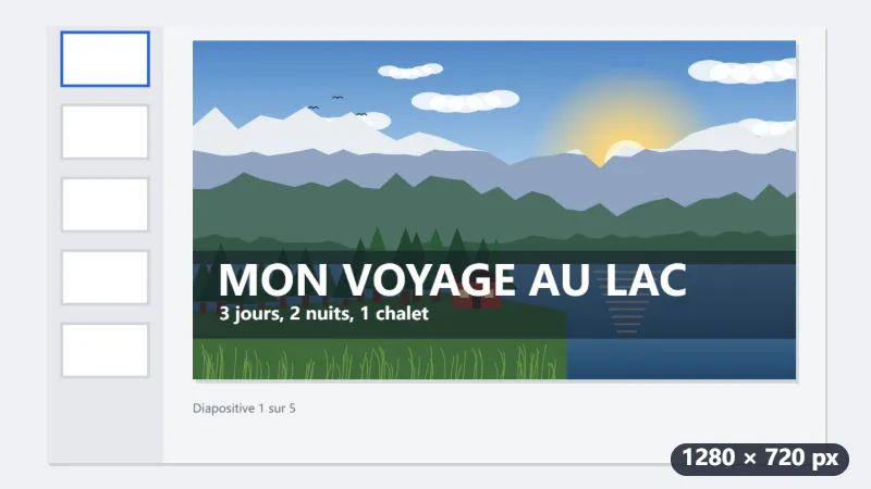 Exemple : une capture d’écran 4:3 transformée en miniature 1280 × 720 — Après