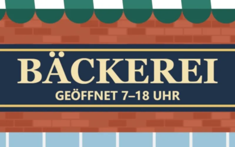 Weiches Foto vom Bäckerei-Schild: was Stärke, Radius und Schwellenwert an einer Kante tun — Nachher