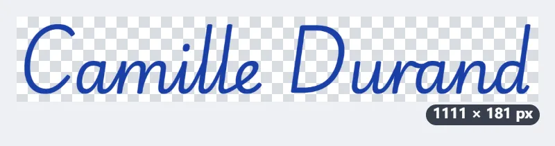 Exemple : une signature bleue pour signer un bail reçu en PDF