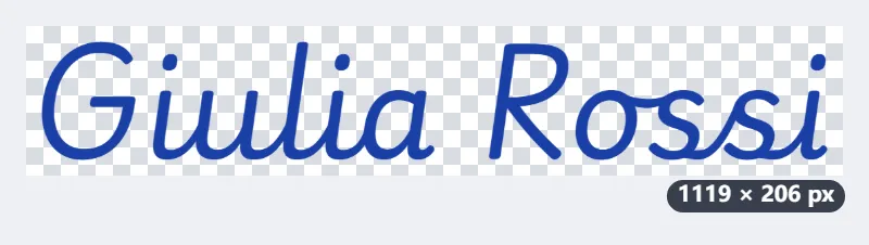 Esempio: una firma blu in corsivo italiano per una disdetta arrivata in PDF