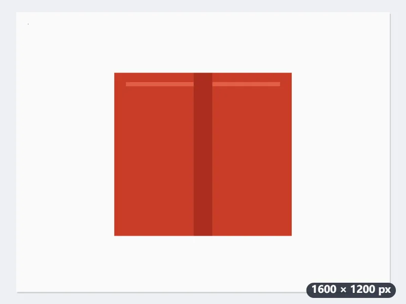A listing photo of a red gift box, 1600 × 1200, trimmed to 760 × 700 — Before